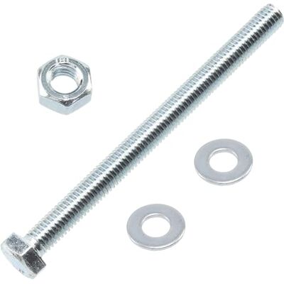 AERZETIX Juego de 10 tornillos М8X100 mm con cabeza hexagonal + 20 arandelas M8x16 mm + 10 tuercas hexagonales M8 para bricolaje y fijación ligera acero AERZETIX Juego de 10 tornillos М8X100 mm con cabeza hexagonal + 20 arandelas M8x16 mm + 10 tuercas hexagonales M8 para bricolaje y fijación ligera acero