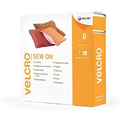 Cinta de Velcro 20mm x 10m - Para coser - Blanco - Cinta de Velcro para telas Cinta de Velcro 20mm x 10m - Para coser - Blanco - Cinta de Velcro para telas