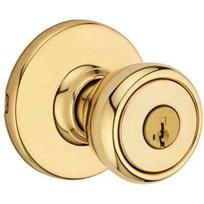 Kwikset Pomo de puerta, latón pulido Kwikset Pomo de puerta, latón pulido