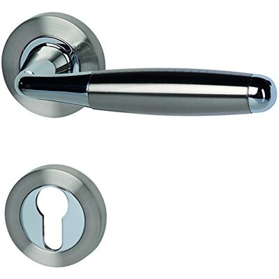 Alpertec 88022110 Juego de manijas de puerta de acero inoxidable - Para puertas de apartamento Alpertec 88022110 Juego de manijas de puerta de acero inoxidable - Para puertas de apartamento