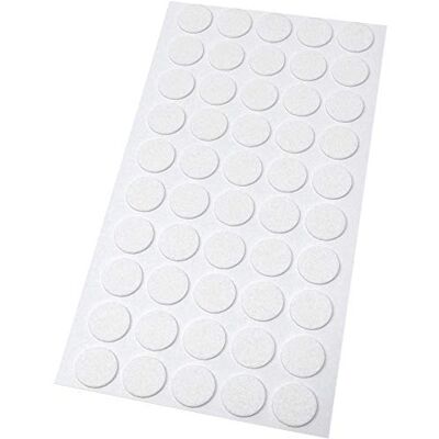 Adsamm - Ø1.6 cm almohadilla de fieltro - Blanco - Protectores de fieltro para muebles Adsamm - Ø1.6 cm almohadilla de fieltro - Blanco - Protectores de fieltro para muebles