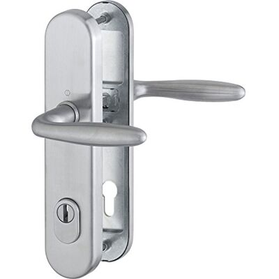 HOPPE hogar Puerta Puerta de seguridad manillas Verona – Norma DIN Distancia de 92 mm, acero inoxidable mate), 1 pieza Seguridad Cerraduras HOPPE hogar Puerta Puerta de seguridad manillas Verona – Norma DIN Distancia de 92 mm, acero inoxidable mate), 1 pieza Seguridad Cerraduras