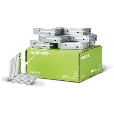 Alberts GAH- 336219 Escuadra para silla (galvanizada, 50 x 50 x 15 mm, 12 unidades, 3 unidades) Alberts GAH- 336219 Escuadra para silla (galvanizada, 50 x 50 x 15 mm, 12 unidades, 3 unidades)