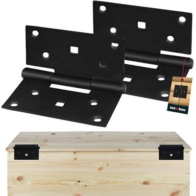 KOTARBAU ® Juego de 2 bisagras plegables 90 x 95 mm de acero con recubrimiento de polvo para puertas de armario, bisagra de piano, bisagra para puerta de armario, bisagra de muebles, bisagra de KOTARBAU ® Juego de 2 bisagras plegables 90 x 95 mm de acero con recubrimiento de polvo para puertas de armario, bisagra de piano, bisagra para puerta de armario, bisagra de muebles, bisagra de