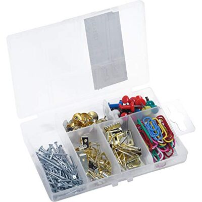 Connex Surtido de 120 Piezas + 33 g – Ganchos de Pared, Clavos, Agujas de Pared y demás – Preclasificados en práctica Caja de plástico – Uso Universal/Caja surtida/Caja surtida/Caja Connex Surtido de 120 Piezas + 33 g – Ganchos de Pared, Clavos, Agujas de Pared y demás – Preclasificados en práctica Caja de plástico – Uso Universal/Caja surtida/Caja surtida/Caja