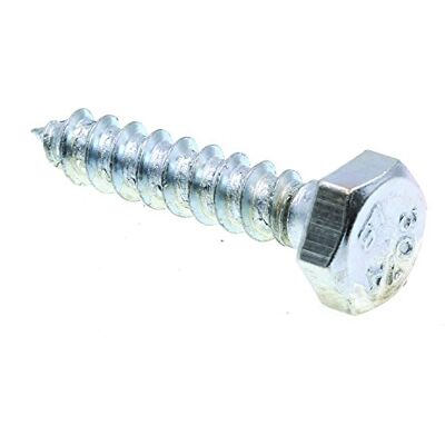 PRiME Lag perno en forma de tornillo, cabeza hexagonal, 1/4 en x 1 – 1/4 en, acero chapado en Zinc, 100 unidades PRiME Lag perno en forma de tornillo, cabeza hexagonal, 1/4 en x 1 – 1/4 en, acero chapado en Zinc, 100 unidades