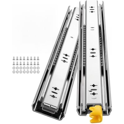 VEVOR Guías para Cajones 55 cm 113,4 kg Correderas para Cajones con Bloqueo para Armarios, Cocinas y Caravanas, con Extensión Completa de 3 Secciones, Rodamientos de Bolas, 1 Par, Tornillos y Tuercas VEVOR Guías para Cajones 55 cm 113,4 kg Correderas para Cajones con Bloqueo para Armarios, Cocinas y Caravanas, con Extensión Completa de 3 Secciones, Rodamientos de Bolas, 1 Par, Tornillos y Tuercas
