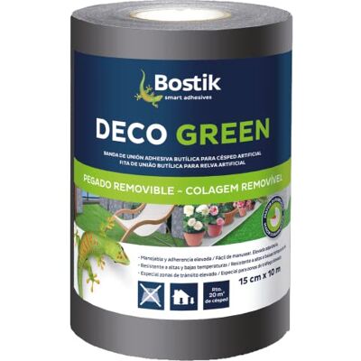 Bostik , Banda de Unión adhesiva para instalación de Césped Artificial, Doble cara, Interior y Exterior, Instalación Removible y discreta, Deco Green, Negra, Rollo de 15 m x 10 m Bostik , Banda de Unión adhesiva para instalación de Césped Artificial, Doble cara, Interior y Exterior, Instalación Removible y discreta, Deco Green, Negra, Rollo de 15 m x 10 m