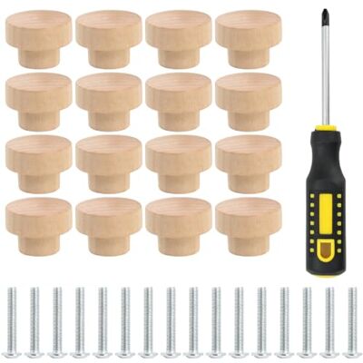 Vwoqiy 16 Piezas Pomos para Cajones de Madera, 35mm Tiradores de Cajón Redondos pour Mueble Armario Puerta Dormitorio Tiradores Manijas Vwoqiy 16 Piezas Pomos para Cajones de Madera, 35mm Tiradores de Cajón Redondos pour Mueble Armario Puerta Dormitorio Tiradores Manijas