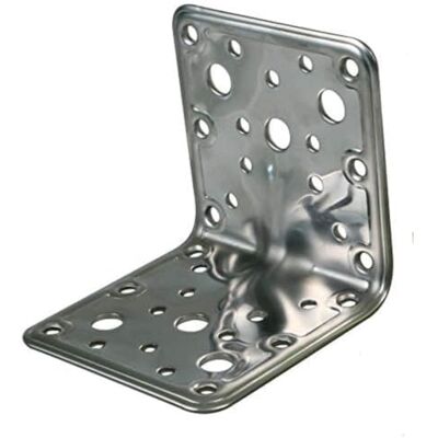 Amig Escuadra Metálica Perforada 90 x 90 x 2,2 mm Fijación de Estructuras de Madera Para Anclajes de Vigas, Tejados y Largueros Acero Inoxidable Mate Amig Escuadra Metálica Perforada 90 x 90 x 2,2 mm Fijación de Estructuras de Madera Para Anclajes de Vigas, Tejados y Largueros Acero Inoxidable Mate