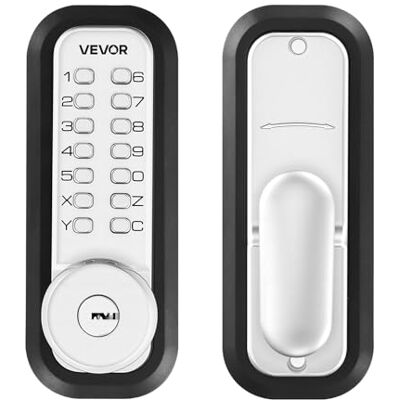 VEVOR Cerradura de Código Mecánica con Teclado, 4 a 7 Dígitos sin Llaves, Aleación de Zinc, Cerradura de Combinación con Bloqueo Automático para Puertas 35 a 65 mm, Entrada, Garaje, Jardín, Exterior VEVOR Cerradura de Código Mecánica con Teclado, 4 a 7 Dígitos sin Llaves, Aleación de Zinc, Cerradura de Combinación con Bloqueo Automático para Puertas 35 a 65 mm, Entrada, Garaje, Jardín, Exterior