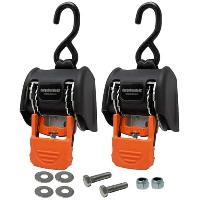 CargoBuckle Correas de Amarre retráctiles G3 de 2 Pulgadas, Correas de trinquete Resistentes con Gancho en S único, Resistencia a la Rotura de 3.5 Libras, Paquete de 2 CargoBuckle Correas de Amarre retráctiles G3 de 2 Pulgadas, Correas de trinquete Resistentes con Gancho en S único, Resistencia a la Rotura de 3.5 Libras, Paquete de 2