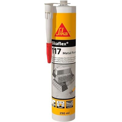 SIKA Adhesivo para metales flex 117 Metal Force gris claro Para pegar metal Interiores y exteriores Gran trabajabilidad 290 ml SIKA Adhesivo para metales flex 117 Metal Force gris claro Para pegar metal Interiores y exteriores Gran trabajabilidad 290 ml