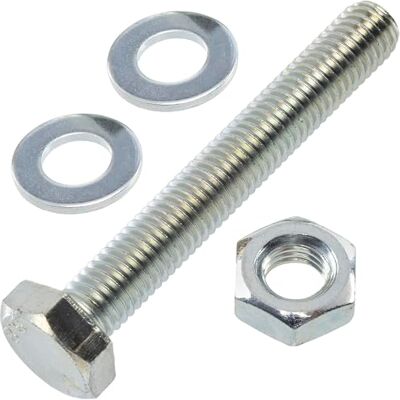 AERZETIX Juego de 10 tornillos de cabeza hexagonal M10x70 mm + 20 arandelas M10x20 mm + 10 tuercas hexagonales M10 para bricolaje y fijación ligera acero AERZETIX Juego de 10 tornillos de cabeza hexagonal M10x70 mm + 20 arandelas M10x20 mm + 10 tuercas hexagonales M10 para bricolaje y fijación ligera acero