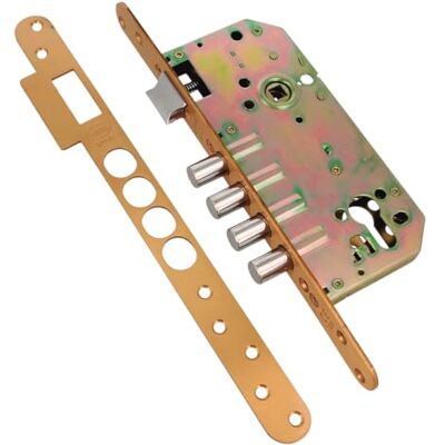 Amig Cerradura de puerta Cerradura de Embutir Con Bulones para Puertas Acero 50/85 mm Mate Sin Cilindro y Escudo de Seguridad Picaporte Reversible Amig Cerradura de puerta Cerradura de Embutir Con Bulones para Puertas Acero 50/85 mm Mate Sin Cilindro y Escudo de Seguridad Picaporte Reversible