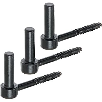 Alberts GAH- 306625 Bisagra para atornillar, gancho en J, con rosca cortada, barniz de inmersión negro, diámetro del mandril 14 mm, longitud 105 mm, juego de 3 Alberts GAH- 306625 Bisagra para atornillar, gancho en J, con rosca cortada, barniz de inmersión negro, diámetro del mandril 14 mm, longitud 105 mm, juego de 3