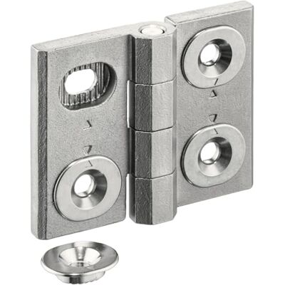 Halder Bisagras regulables/en anchura ajustable b1=64 mm / l1=50 mm/acero inoxidable Halder Bisagras regulables/en anchura ajustable b1=64 mm / l1=50 mm/acero inoxidable