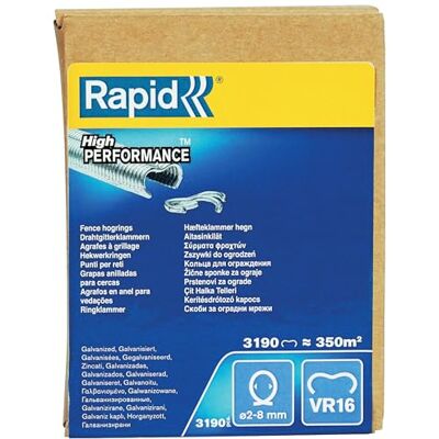 Rapid VR16 Ganchos para Valla Galvanizados - Para alambre de malla de 28 mm - Hardware de cerca Rapid VR16 Ganchos para Valla Galvanizados - Para alambre de malla de 28 mm - Hardware de cerca
