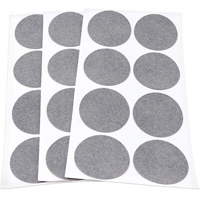 Adsamm ® / 24 x almohadillas de fieltro / Ø 50 mm / gris / redondo / Protectores de suelo para patas de mueble / auto-adhesivos / con grosor de 1,5 mm de la máxima calidad Adsamm ® / 24 x almohadillas de fieltro / Ø 50 mm / gris / redondo / Protectores de suelo para patas de mueble / auto-adhesivos / con grosor de 1,5 mm de la máxima calidad