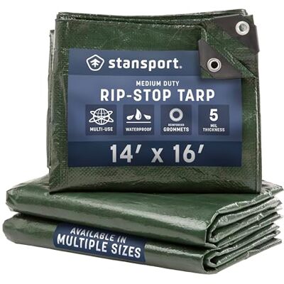 Stansport Reforzada Multi-Purpose Tarp, Verde Stansport Reforzada Multi-Purpose Tarp, Verde