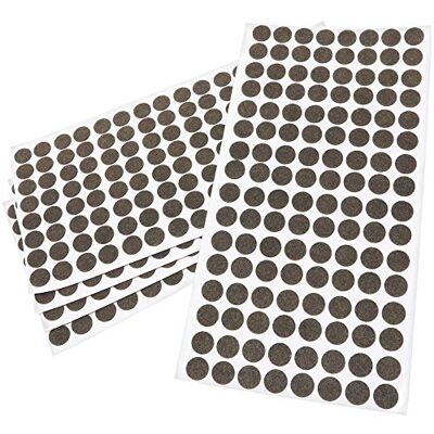 Adsamm ® / 640 x almohadillas de fieltro / Ø 12 mm / marrón / redondo / Protectores de suelo para patas de mueble / auto-adhesivos / con grosor de 1,5 mm de la máxima calidad Adsamm ® / 640 x almohadillas de fieltro / Ø 12 mm / marrón / redondo / Protectores de suelo para patas de mueble / auto-adhesivos / con grosor de 1,5 mm de la máxima calidad