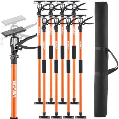 VEVOR Barra de Soporte para Elevador de Armarios, 8 Piezas, Ajustable 116-290 cm, Varilla Telescópica Rápida Liviana de Acero, Carga de 70 kg para Instalar Armarios y Levantar Paneles de Yeso VEVOR Barra de Soporte para Elevador de Armarios, 8 Piezas, Ajustable 116-290 cm, Varilla Telescópica Rápida Liviana de Acero, Carga de 70 kg para Instalar Armarios y Levantar Paneles de Yeso