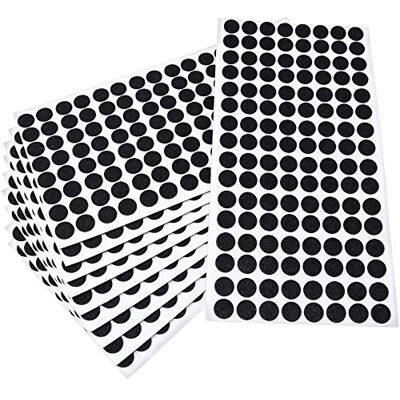 Adsamm ® / 1280 x almohadillas de fieltro / Ø 12 mm / negro / redondo / Protectores de suelo para patas de mueble / auto-adhesivos / con grosor de 1,5 mm de la máxima calidad Adsamm ® / 1280 x almohadillas de fieltro / Ø 12 mm / negro / redondo / Protectores de suelo para patas de mueble / auto-adhesivos / con grosor de 1,5 mm de la máxima calidad