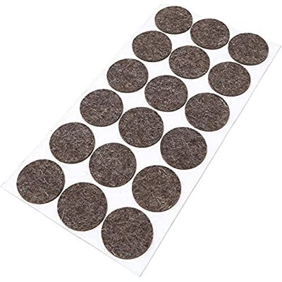Adsamm ® / 18 x almohadillas de fieltro de lana genuino / Ø 36 mm / marrón / redondo / Protectores de suelo para patas de mueble / auto-adhesivos / con grosor de 3 mm Adsamm ® / 18 x almohadillas de fieltro de lana genuino / Ø 36 mm / marrón / redondo / Protectores de suelo para patas de mueble / auto-adhesivos / con grosor de 3 mm