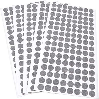 Adsamm ® / 640 x almohadillas de fieltro / Ø 12 mm / gris / redondo / Protectores de suelo para patas de mueble / auto-adhesivos / con grosor de 1,5 mm de la máxima calidad Adsamm ® / 640 x almohadillas de fieltro / Ø 12 mm / gris / redondo / Protectores de suelo para patas de mueble / auto-adhesivos / con grosor de 1,5 mm de la máxima calidad