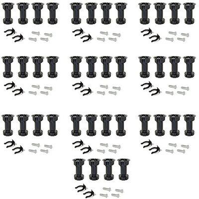 EMUCA Patas Regulables para Muebles de Cocina o baño, Pack de 4 pies Negros con Accesorios de Montaje, H 120mm, Lote de 10 Juegos EMUCA Patas Regulables para Muebles de Cocina o baño, Pack de 4 pies Negros con Accesorios de Montaje, H 120mm, Lote de 10 Juegos