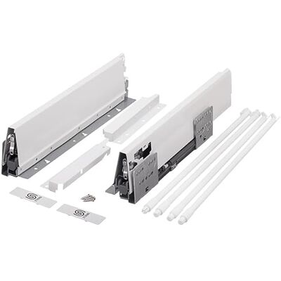 cyclingcolors 2x Cajón completo con guías + lateral + soporte frontal + trasero + tapa + tornillos, corredera, riel, muebles, cocina, altura 204mm, longitud 350mm, blanco reling redondo x4 cyclingcolors 2x Cajón completo con guías + lateral + soporte frontal + trasero + tapa + tornillos, corredera, riel, muebles, cocina, altura 204mm, longitud 350mm, blanco reling redondo x4