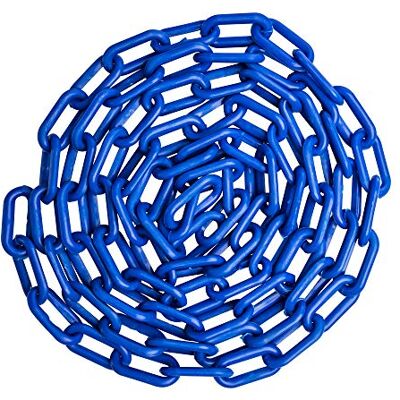 US Weight (Fabricado en Estados Unidos) Cadena de seguridad de plástico azul de 2 pulgadas x 50 pies con tecnología SunShield resistente a los rayos UV US Weight (Fabricado en Estados Unidos) Cadena de seguridad de plástico azul de 2 pulgadas x 50 pies con tecnología SunShield resistente a los rayos UV
