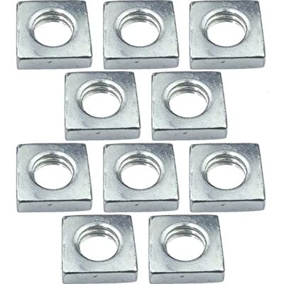 AERZETIX Juego 10 Tuercas Cuadradas M8 Planas Perfil Bajo AERZETIX Juego 10 Tuercas Cuadradas M8 Planas Perfil Bajo