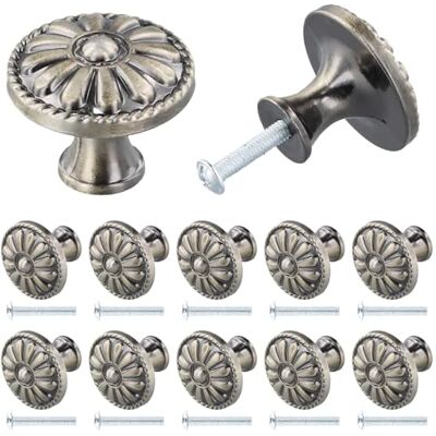 Jinlaili 10PCS Vintage Pomo de Armario Redondo, 35MM Retro Tirador para Cajón, Pomos y Tiradores de Muebles, Pomos Tiradores de Muebles, Armarios de Cocina, Cajones, Pomos para Puertas (B-Bronce) Jinlaili 10PCS Vintage Pomo de Armario Redondo, 35MM Retro Tirador para Cajón, Pomos y Tiradores de Muebles, Pomos Tiradores de Muebles, Armarios de Cocina, Cajones, Pomos para Puertas (B-Bronce)
