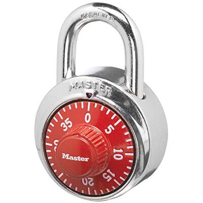 Master Lock Candado de combinación Locker Locker, rojo, 1 paquete Master Lock Candado de combinación Locker Locker, rojo, 1 paquete