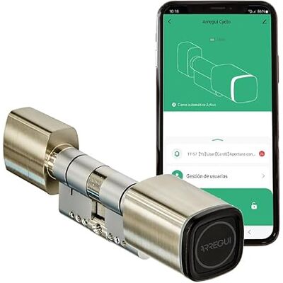 ARREGUI CYCLO Cerradura Electrónica con App Móvil y Tarjeta RFID Control desde Smartphone Control Remoto con Bridge (no incluido) Ideal Oficinas y Locales Seguridad IP65 sin Llave ARREGUI CYCLO Cerradura Electrónica con App Móvil y Tarjeta RFID Control desde Smartphone Control Remoto con Bridge (no incluido) Ideal Oficinas y Locales Seguridad IP65 sin Llave