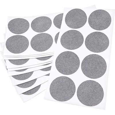 Adsamm ® / 80 x almohadillas de fieltro / Ø 50 mm / gris / redondo / Protectores de suelo para patas de mueble / auto-adhesivos / con grosor de 1,5 mm de la máxima calidad Adsamm ® / 80 x almohadillas de fieltro / Ø 50 mm / gris / redondo / Protectores de suelo para patas de mueble / auto-adhesivos / con grosor de 1,5 mm de la máxima calidad
