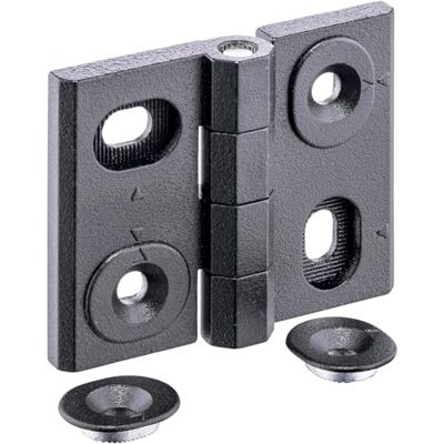 Halder Bisagras ajustables en altura y anchura b1 = 76 mm / l1 = 60 mm/zinc fundido a presión, negro Halder Bisagras ajustables en altura y anchura b1 = 76 mm / l1 = 60 mm/zinc fundido a presión, negro