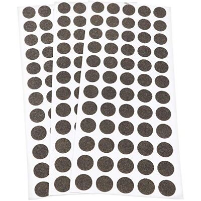 Adsamm ® / 180 x almohadillas de fieltro / Ø 14 mm / marrón / redondo / Protectores de suelo para patas de mueble / auto-adhesivos / con grosor de 1,5 mm de la máxima calidad Adsamm ® / 180 x almohadillas de fieltro / Ø 14 mm / marrón / redondo / Protectores de suelo para patas de mueble / auto-adhesivos / con grosor de 1,5 mm de la máxima calidad
