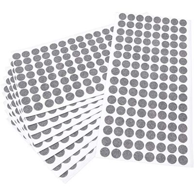 Adsamm ® / 1280 x almohadillas de fieltro / Ø 12 mm / gris / redondo / Protectores de suelo para patas de mueble / auto-adhesivos / con grosor de 1,5 mm de la máxima calidad Adsamm ® / 1280 x almohadillas de fieltro / Ø 12 mm / gris / redondo / Protectores de suelo para patas de mueble / auto-adhesivos / con grosor de 1,5 mm de la máxima calidad