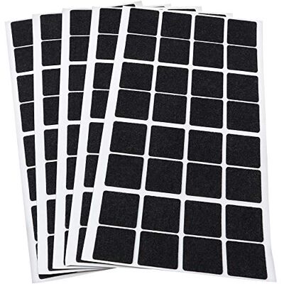 Adsamm ® / 160 x almohadillas de fieltro / 25x25 mm / negro / cuadrado / Protectores de suelo para patas de mueble / auto-adhesivos / con grosor de 1,5 mm de la máxima calidad Adsamm ® / 160 x almohadillas de fieltro / 25x25 mm / negro / cuadrado / Protectores de suelo para patas de mueble / auto-adhesivos / con grosor de 1,5 mm de la máxima calidad