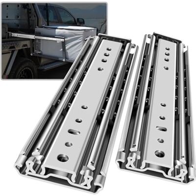 AOLISHENG Guías de cajón resistentes sin cerradura, capacidad de carga de extensión completa, rodamiento de bolas de 220 kg, soporte lateral de bloqueo industrial, 1 par, sin cerradura, 300 mm AOLISHENG Guías de cajón resistentes sin cerradura, capacidad de carga de extensión completa, rodamiento de bolas de 220 kg, soporte lateral de bloqueo industrial, 1 par, sin cerradura, 300 mm