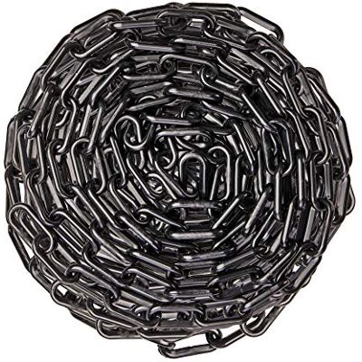 US Weight (Made in USA) 2" x 100' Black Plastic Safety Chain ft. SunShield UV Resistant Technology US Weight (Made in USA) 2" x 100' Black Plastic Safety Chain ft. SunShield UV Resistant Technology