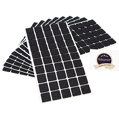 ADSAMM Almohadilla de fieltro - 20x20 mm Negro - Protección de muebles ADSAMM Almohadilla de fieltro - 20x20 mm Negro - Protección de muebles