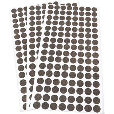 Adsamm ® / 384 x almohadillas de fieltro / Ø 12 mm / marrón / redondo / Protectores de suelo para patas de mueble / auto-adhesivos / con grosor de 1,5 mm de la máxima calidad Adsamm ® / 384 x almohadillas de fieltro / Ø 12 mm / marrón / redondo / Protectores de suelo para patas de mueble / auto-adhesivos / con grosor de 1,5 mm de la máxima calidad