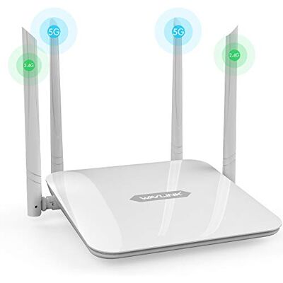 WAVLINK XQAMEU 1200Mbps Dual Band Smart WiFi 2 x 2 Antenas MIMO 5dBi Router 5G y 300Mbps a 2.4GHz / Alta Velocidad High Speed Range Extender / 5GHz Gigabit Router inalámbrico a Internet para el hogar WAVLINK XQAMEU 1200Mbps Dual Band Smart WiFi 2 x 2 Antenas MIMO 5dBi Router 5G y 300Mbps a 2.4GHz / Alta Velocidad High Speed Range Extender / 5GHz Gigabit Router inalámbrico a Internet para el hogar