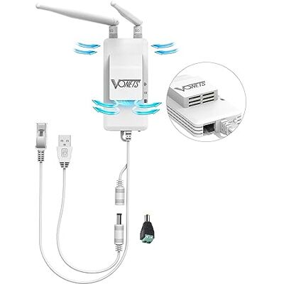 Vonets VAP11S-5G Repetidor de Puente WiFi Industrial de 5 GHz con Divisor Ethernet, WiFi RJ45, 1 Macho a 2 Hembras, Cable Ethernet LAN Cat5, Exclusivo Puente WiFi con Ventilador Vonets VAP11S-5G Repetidor de Puente WiFi Industrial de 5 GHz con Divisor Ethernet, WiFi RJ45, 1 Macho a 2 Hembras, Cable Ethernet LAN Cat5, Exclusivo Puente WiFi con Ventilador
