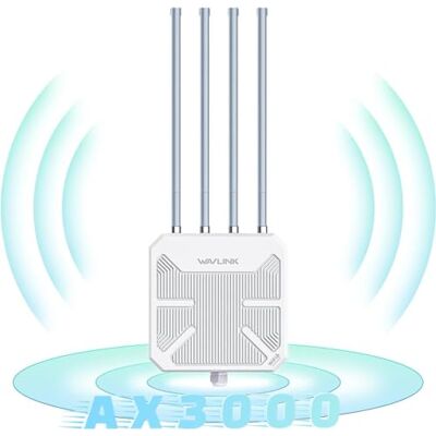 WAVLINK Repetidor WiFi Largo Alcance WiFi Exterior Potente, Amplificador Señal WiFi Antena WiFi Extender WiFi 6 AX3000 Mesh, Outdoor PoE Punto de Acceso WiFi, para Grandes Espacios Remotos WAVLINK Repetidor WiFi Largo Alcance WiFi Exterior Potente, Amplificador Señal WiFi Antena WiFi Extender WiFi 6 AX3000 Mesh, Outdoor PoE Punto de Acceso WiFi, para Grandes Espacios Remotos