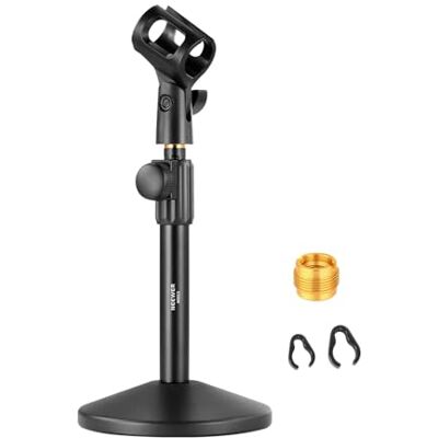 NEEWER Soporte Micrófono Escritorio, Adjustable Table Top Mic Holder Mount con Clip y 3/8" a 5/8" Adaptador Compatible con Blue Yeti Snowball HyperX QuadCast SoloCast Shure, Cargha Max 3.3lbs, MS015 NEEWER Soporte Micrófono Escritorio, Adjustable Table Top Mic Holder Mount con Clip y 3/8" a 5/8" Adaptador Compatible con Blue Yeti Snowball HyperX QuadCast SoloCast Shure, Cargha Max 3.3lbs, MS015