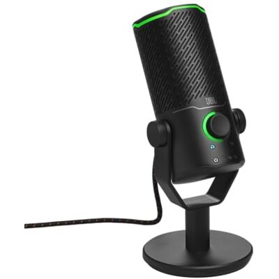 JBL Quantum Stream Studio Micrófono USB patrón cuádruple para transmisión, grabación y Juegos, micrófono de Condensador Triple, compresor de Rango dinámico, fácil monitoreo de JBL Quantum Stream Studio Micrófono USB patrón cuádruple para transmisión, grabación y Juegos, micrófono de Condensador Triple, compresor de Rango dinámico, fácil monitoreo de